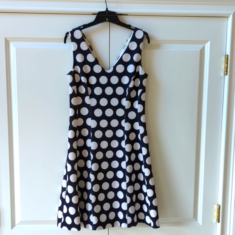 INC International Concepts Black and White Polka Dot Dress